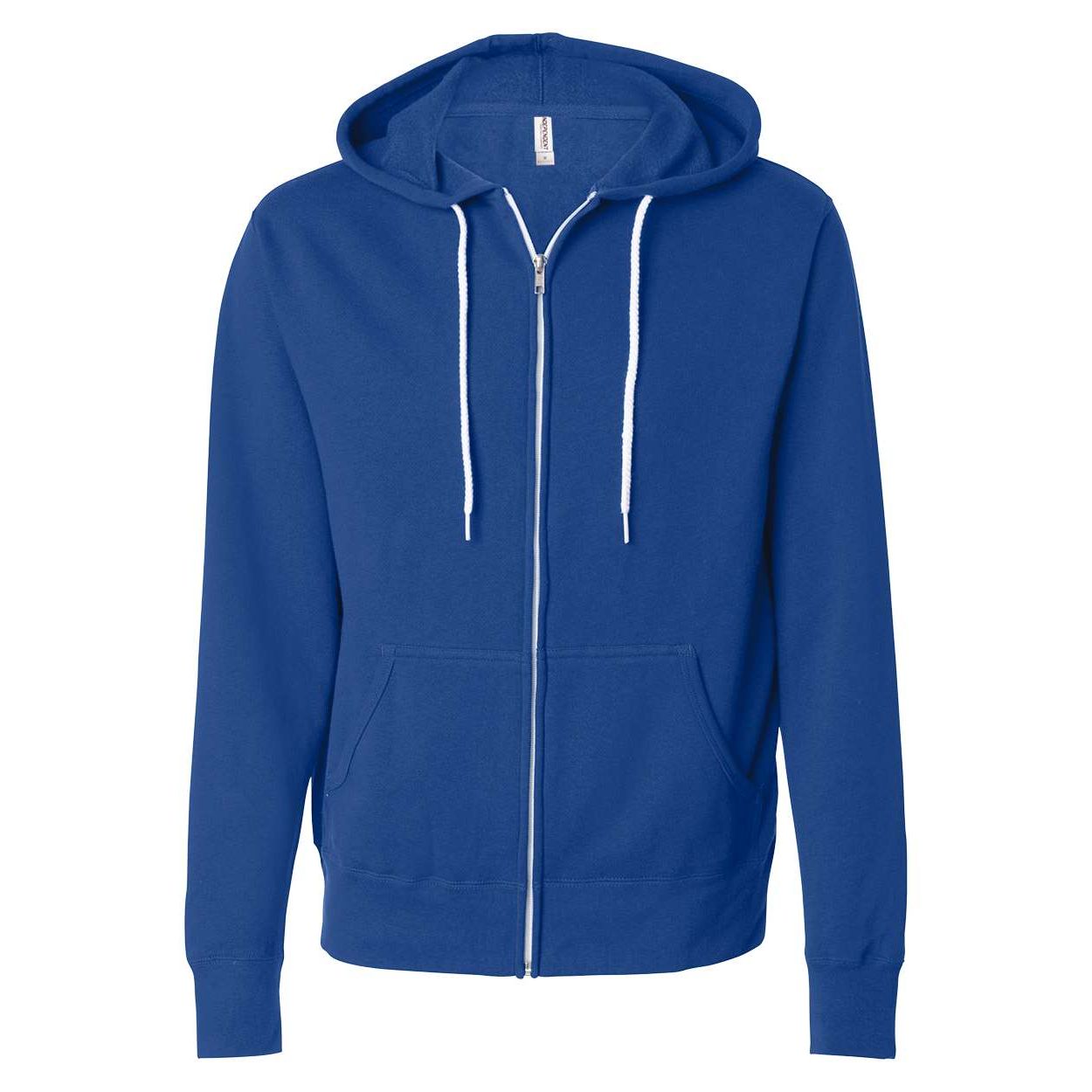 Lightweight Full-Zip Hooded Sweatshirt